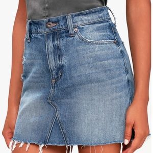 Ryder Medium Wash High-Waisted Denim Mini Skirt